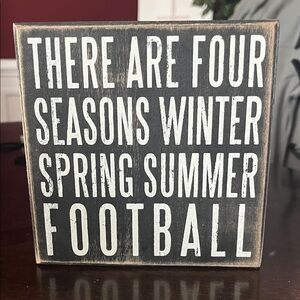 Decorative Sign with Humorous Football Quote